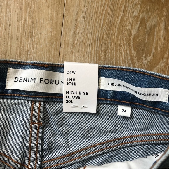 NWT Aritzia Denim Forum New Joni High Rise Loose in 4 Yrs Retro Mid Bleu - Picture 10 of 16